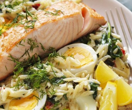 Creamy Egg Salmon Risoni  1630