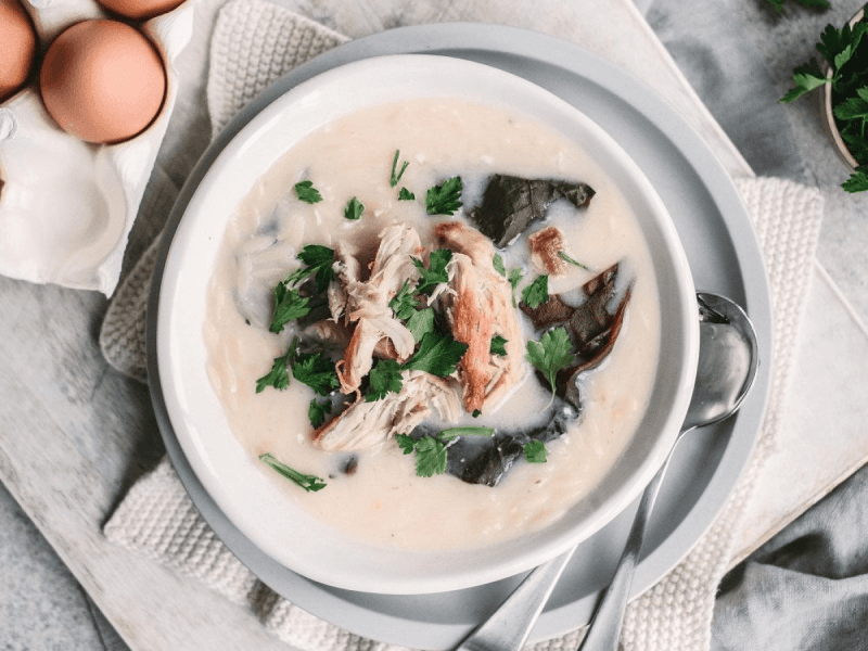 Greek-Style Egg Lemon Soup with Chicken &amp;amp;amp;amp;amp;amp;amp;amp;amp;amp;amp;amp;amp;amp;amp;amp;amp;amp;amp;amp;amp;amp; Greens