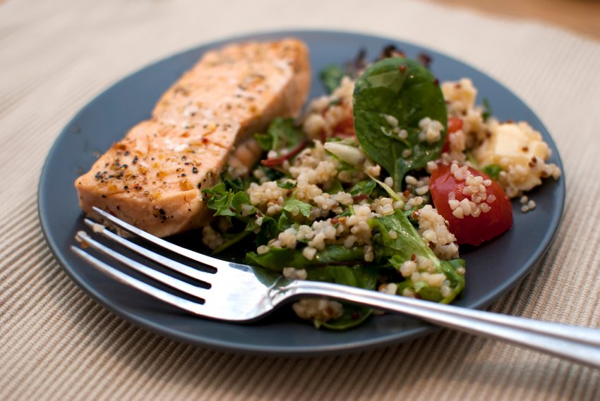 Baked Salmon with Quinoa