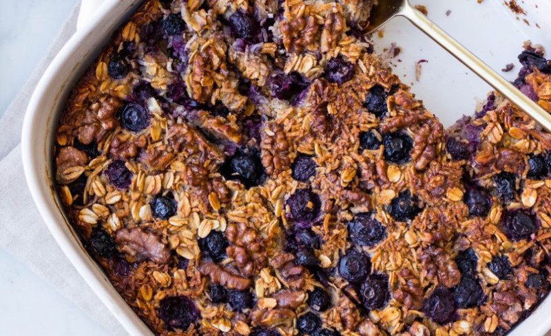 Coconut Blueberry Baked Oats