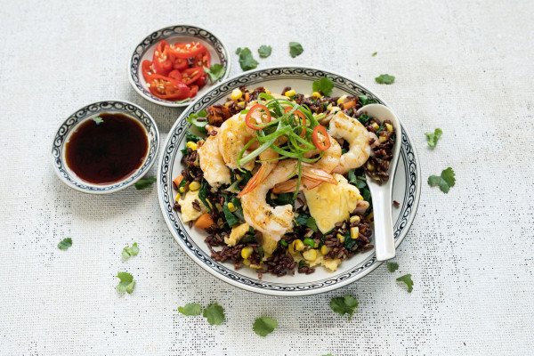 fried black rice