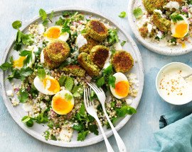 HEART HEALTHY BROCCOLI FALAFEL with BUCKWHEAT HERB SALAD AUS EGGS PART THREE SEPT 2020 8687 midres