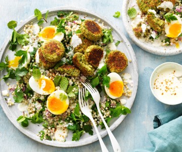 HEART HEALTHY BROCCOLI FALAFEL with BUCKWHEAT HERB SALAD  AUS EGGS PART THREE SEPT 2020 8687 midres