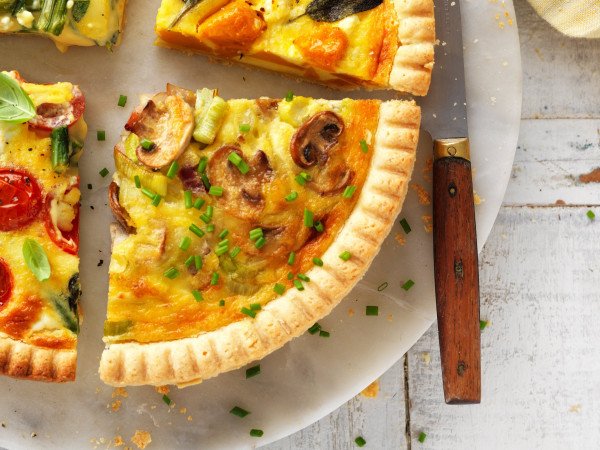leek ham and mushroom quiche