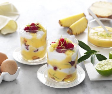Pine lime curd coconut yogurt pots Recipe 5938