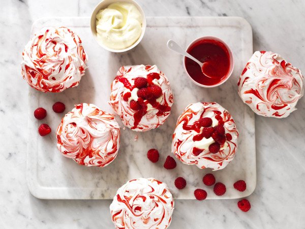 rosewater meringue