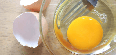cracked raw egg
