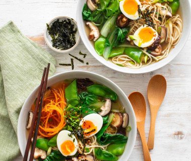 Vegetable Mushroom Ramen w Soft Boiled Eggs 0404 (1)
