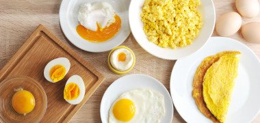 Cooking egg products at temperatures above 60°C will destroy most bacteria