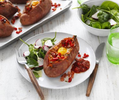 Air fryer Sweet Potato Skins with Eggs 1276