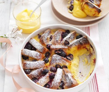 Air Fryer Lemon Curd Blueberry Brioche Pudding 1187 1
