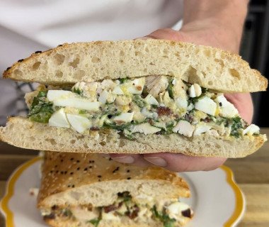 Chopped Chicken Ceasar Sandwich
