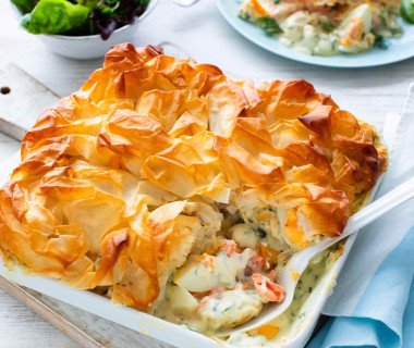 Creamy Fish Pie Salmon Egg Filo 0442 (1)