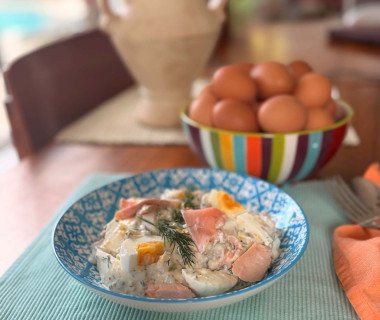 Egg and Poached Salmon Salad Julie Goodwin 1