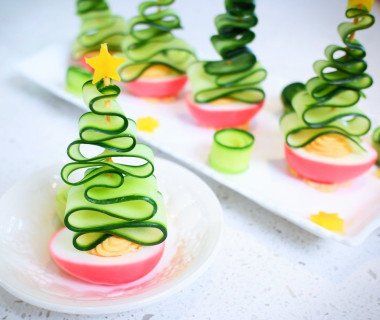 Christmas Tree Devilled Eggs