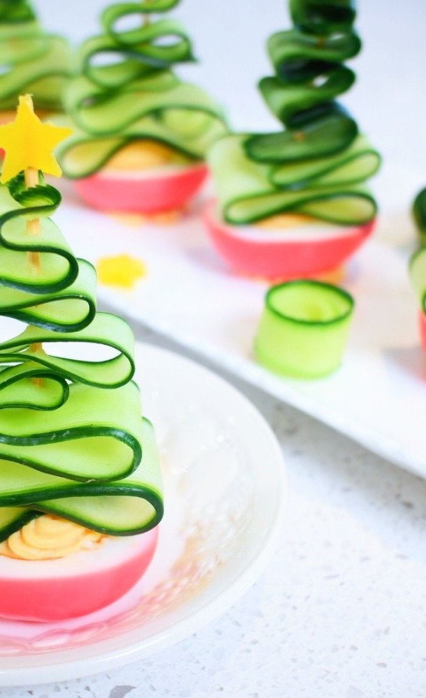 Christmas Tree Devilled Eggs