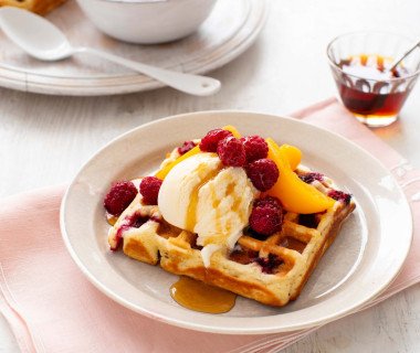 Peach and Raspberry Waffles 0434 (1)