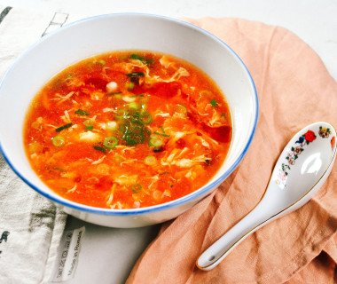 Tomato egg drop soup 2