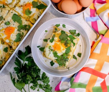 cheesy polenta egg bake Jane de Graaff
