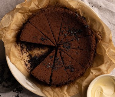 choc olive oil cake landscape