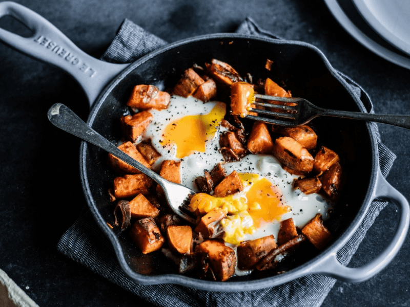 One-Pan Sweet Potato and Egg Bake