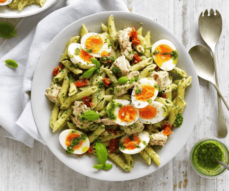 pesto, tuna, pasta salad