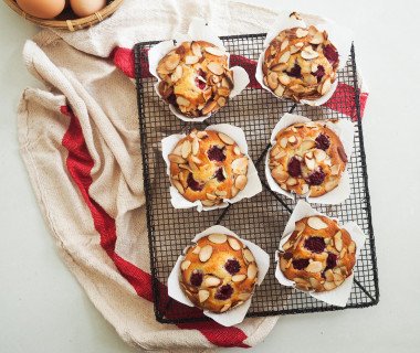 Julia Busuttil Raspberry Almond Muffins 7
