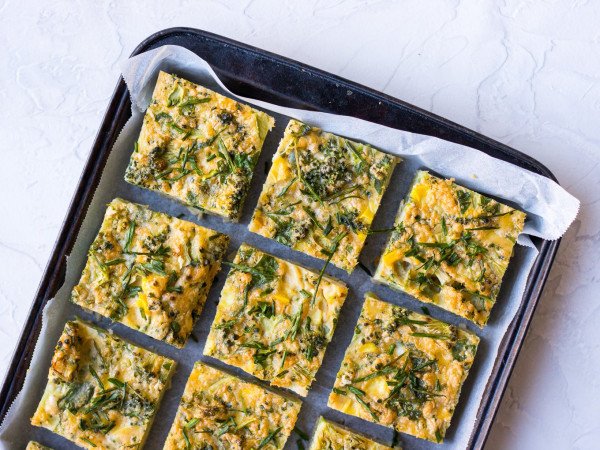 sweetcorn and broccoli slice
