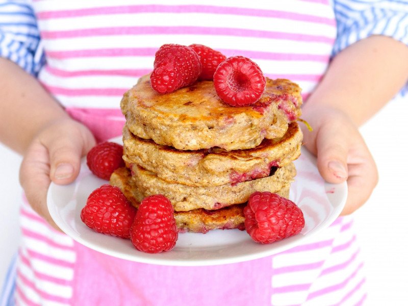 Raspberry and Pear Pancakes