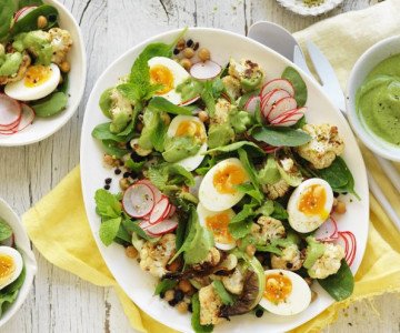 Roast Cauliflower egg salad 0169