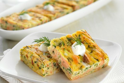 Smoked Trout Frittata Squares
