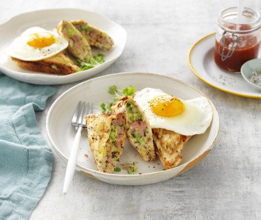 Zuchinni ham quiche jaffle 3244
