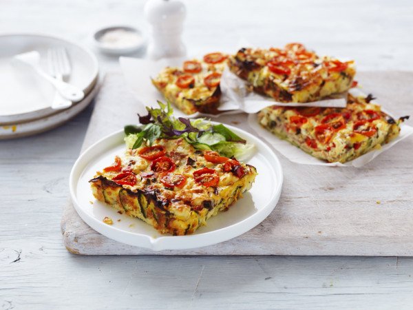 ham and vegetable slice