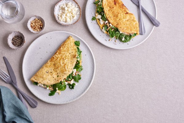 spinach and feta omelette