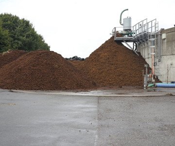 Manure composting site