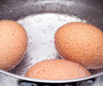 Eggs boiling